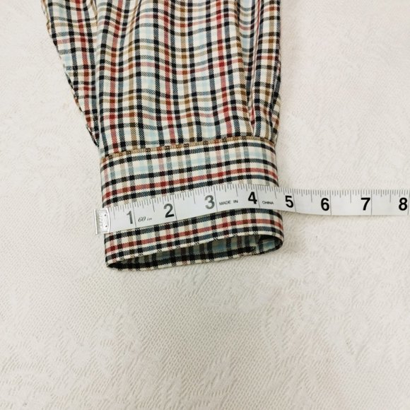 Lands' End Men's Long Sleeve Casual Button Down Plaid Big Tall 18 1/2 - 37 - Picture 15 of 15